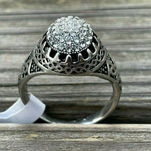 Fashion Ring Crystals Accent Unisex Fashion Turkish Style Jewelry Rings Size 11